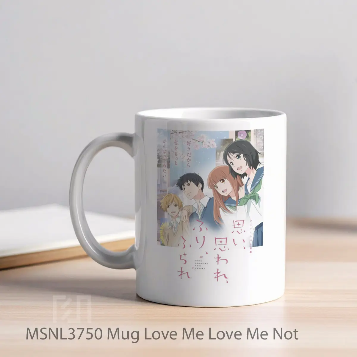 Mug Love Me Love Me Not Gelas Keramik Tema Film MSNL3750 - Tampak Kiri