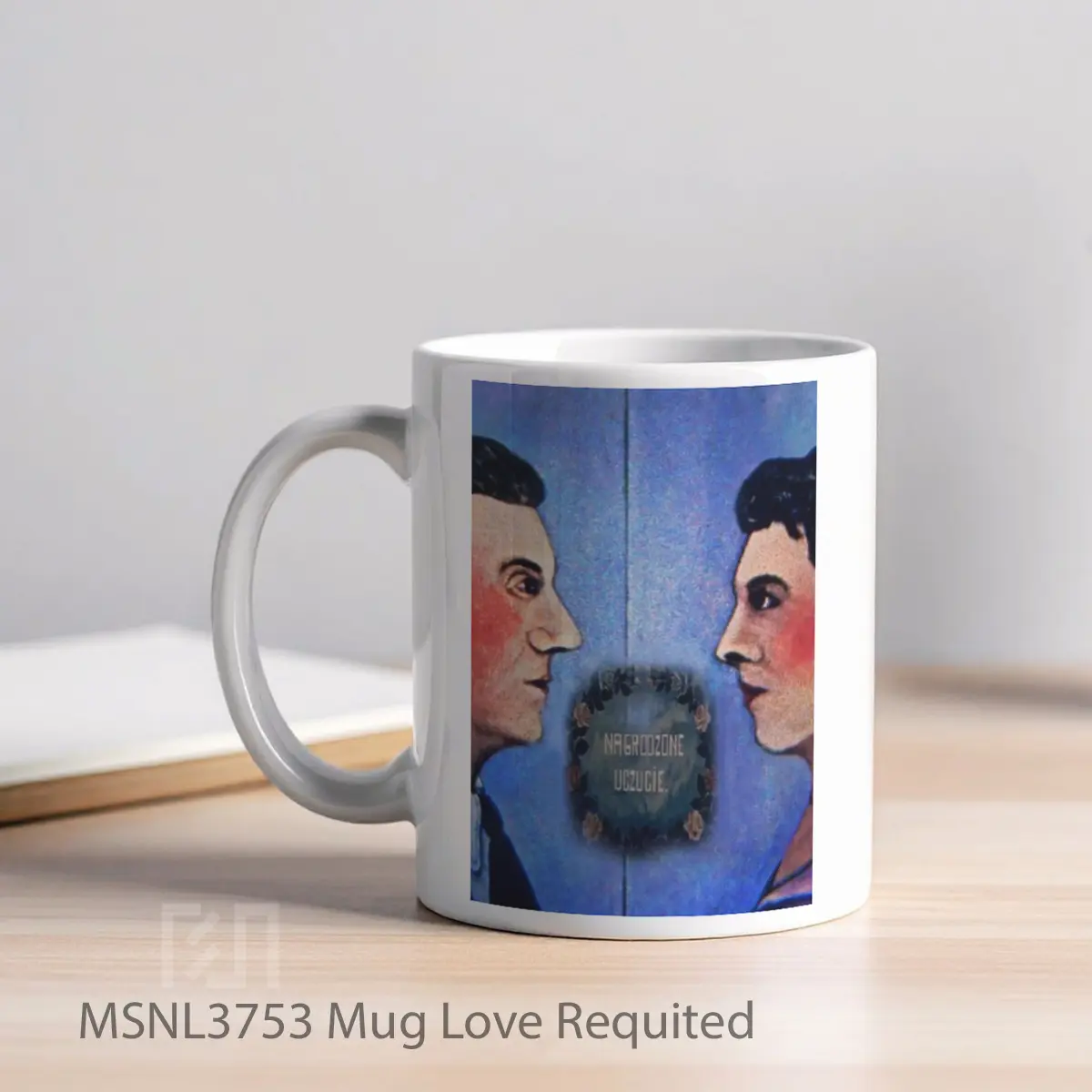 Mug Love Requited Gelas Keramik Tema Film MSNL3753 - Tampak Kiri
