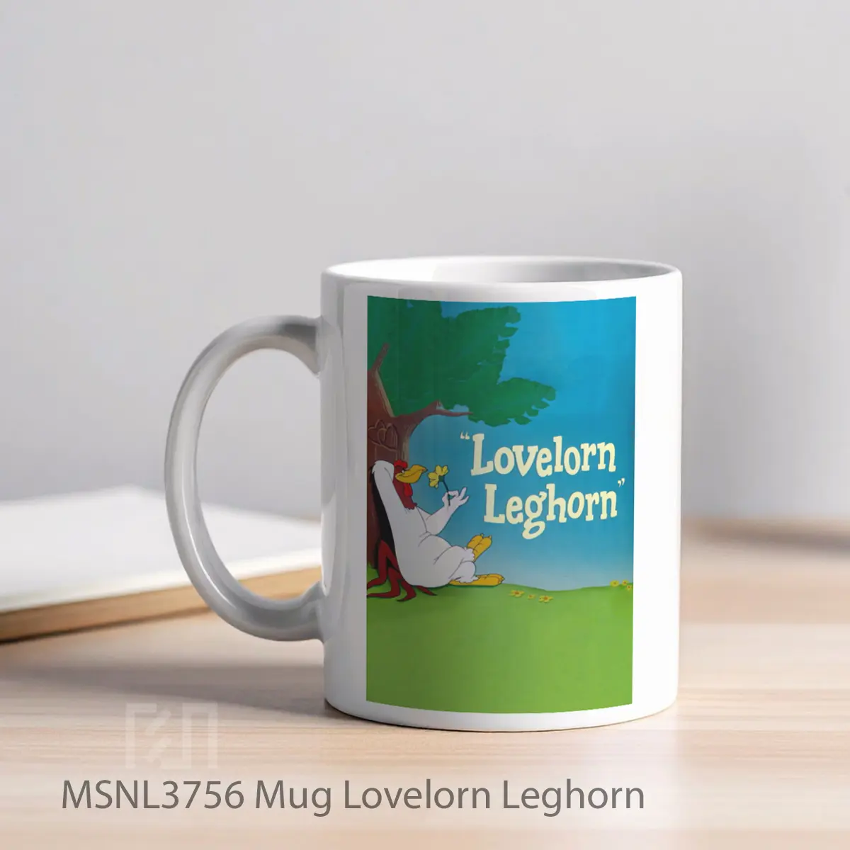 Mug Lovelorn Leghorn Gelas Keramik Tema Film MSNL3756 - Tampak Kiri