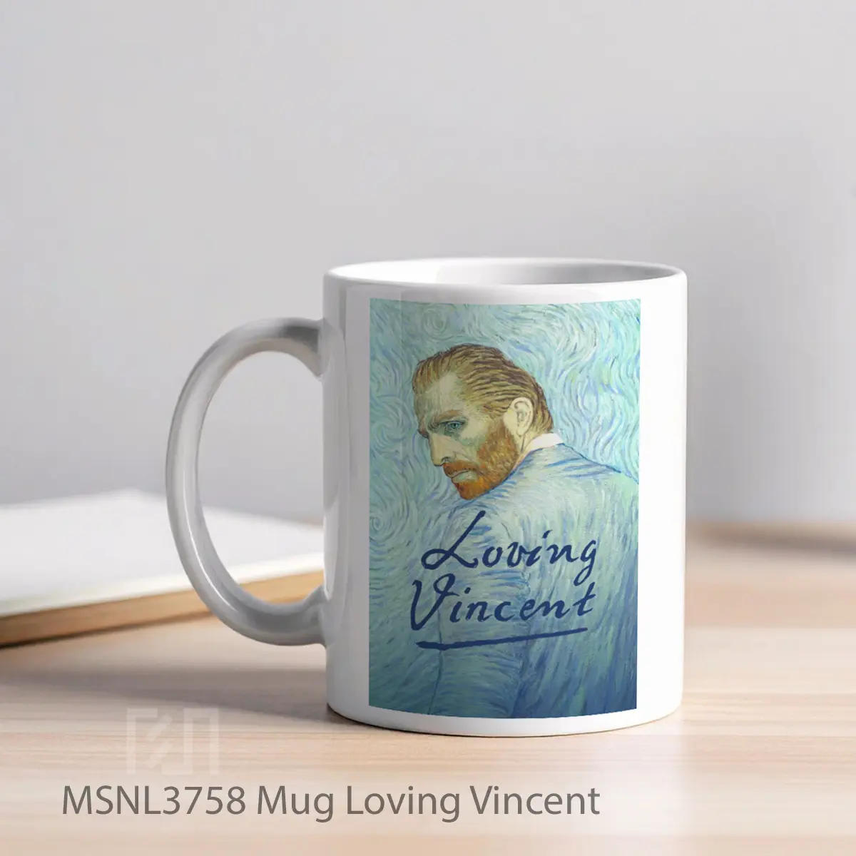 Mug Loving Vincent Gelas Keramik Tema Film MSNL3758 - Tampak Kiri