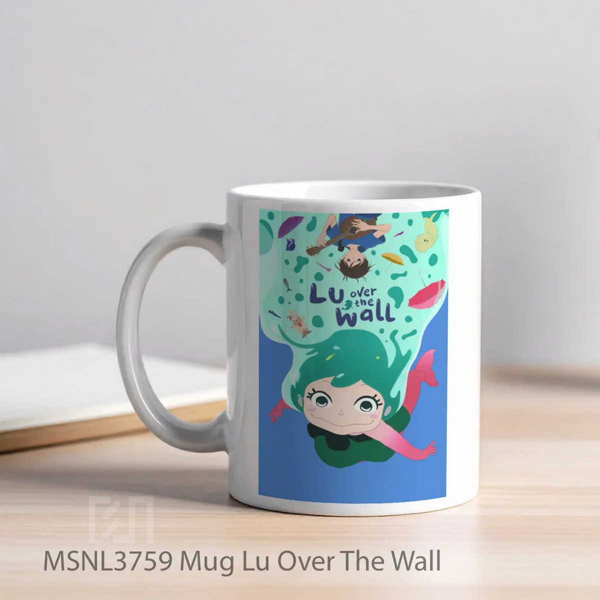 Mug Lu Over The Wall Gelas Keramik Tema Film MSNL3759 - Tampak Kiri