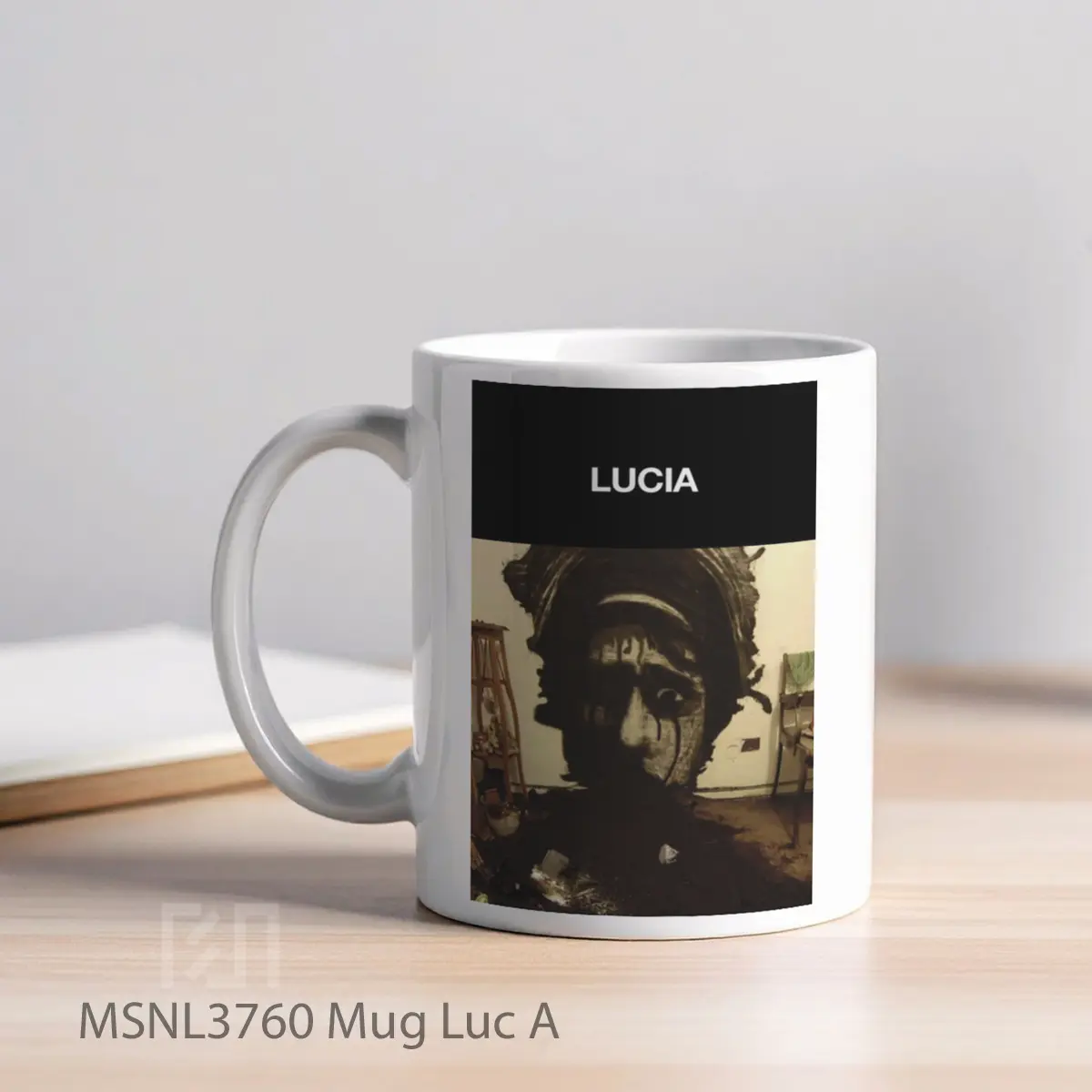 Mug Luc A Gelas Keramik Tema Film MSNL3760 - Tampak Kiri