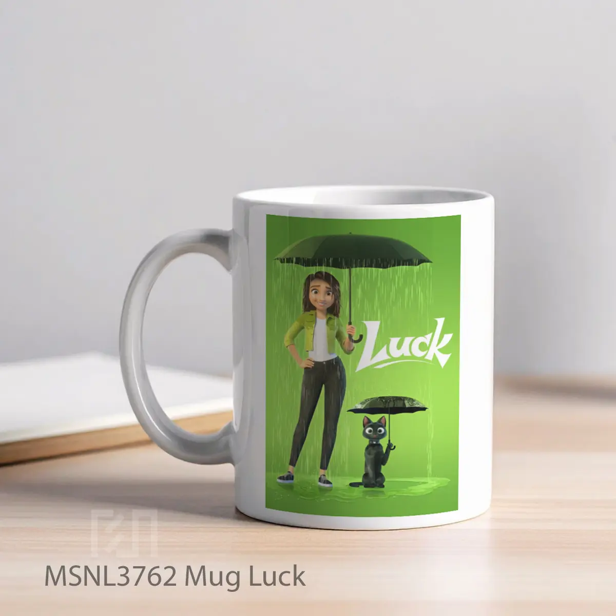Mug Luck Gelas Keramik Tema Film MSNL3762 - Tampak Kiri