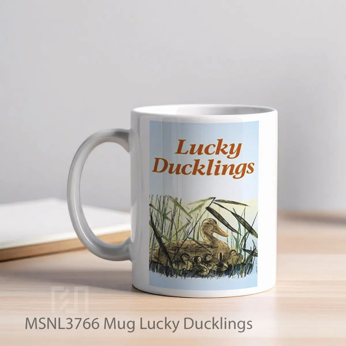 Mug Lucky Ducklings Gelas Keramik Tema Film MSNL3766 - Tampak Kiri