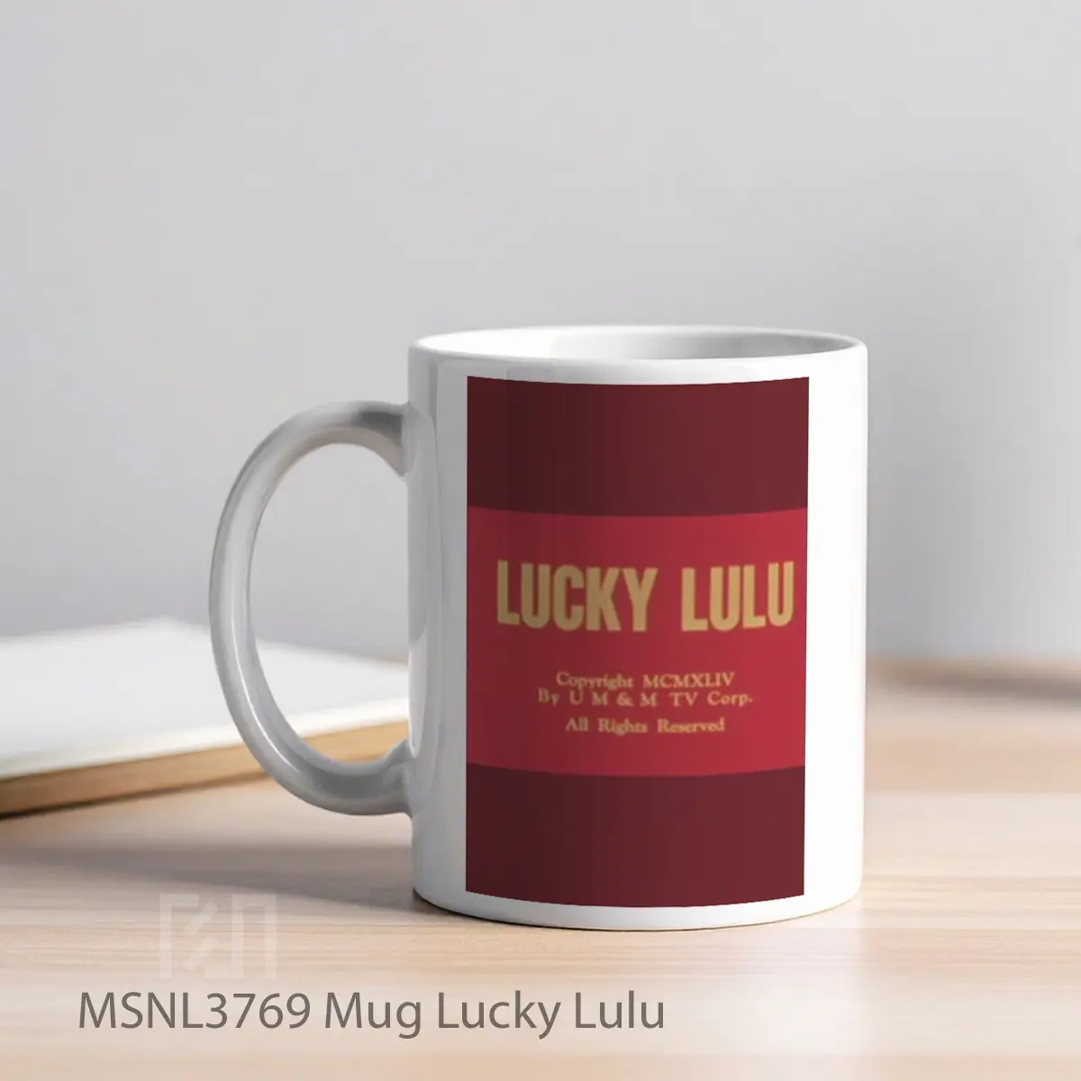 Mug Lucky Lulu Gelas Keramik Tema Film MSNL3769 - Tampak Kiri