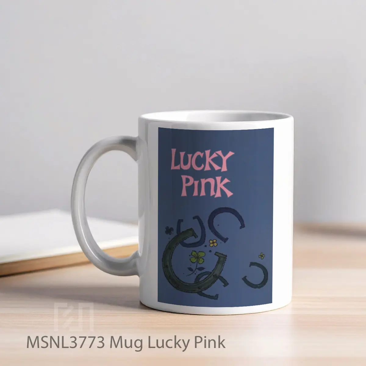 Mug Lucky Pink Gelas Keramik Tema Film MSNL3773 - Tampak Kiri