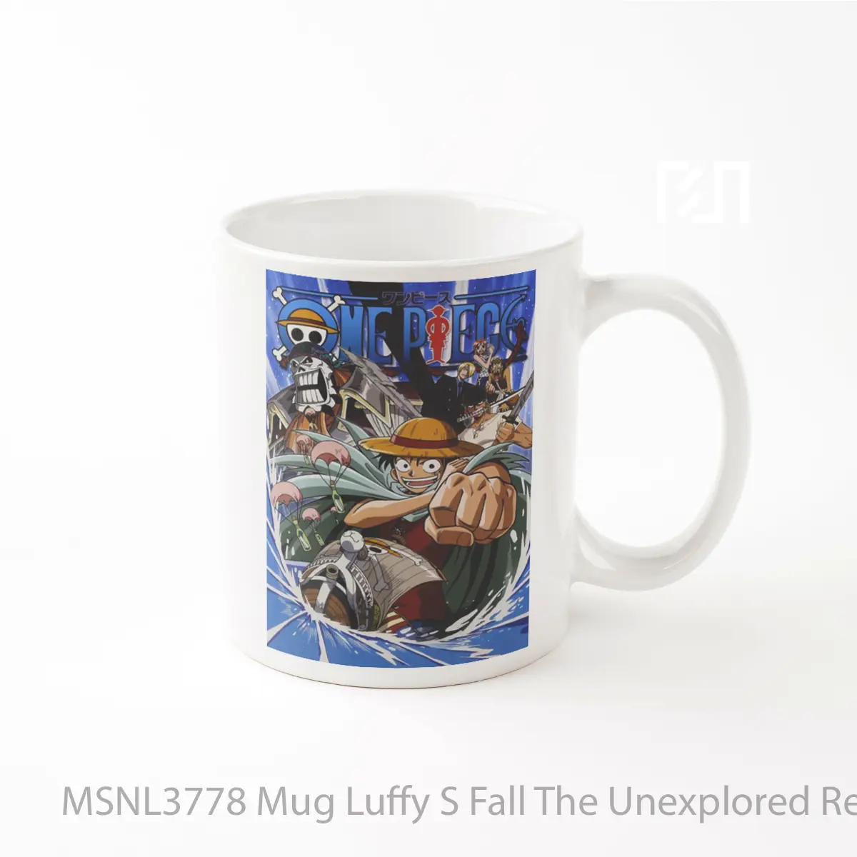 Mug Luffy S Fall The Unexplored Region Grand Adventure In The Ocean S Navel Gelas Keramik Tema Film MSNL3778