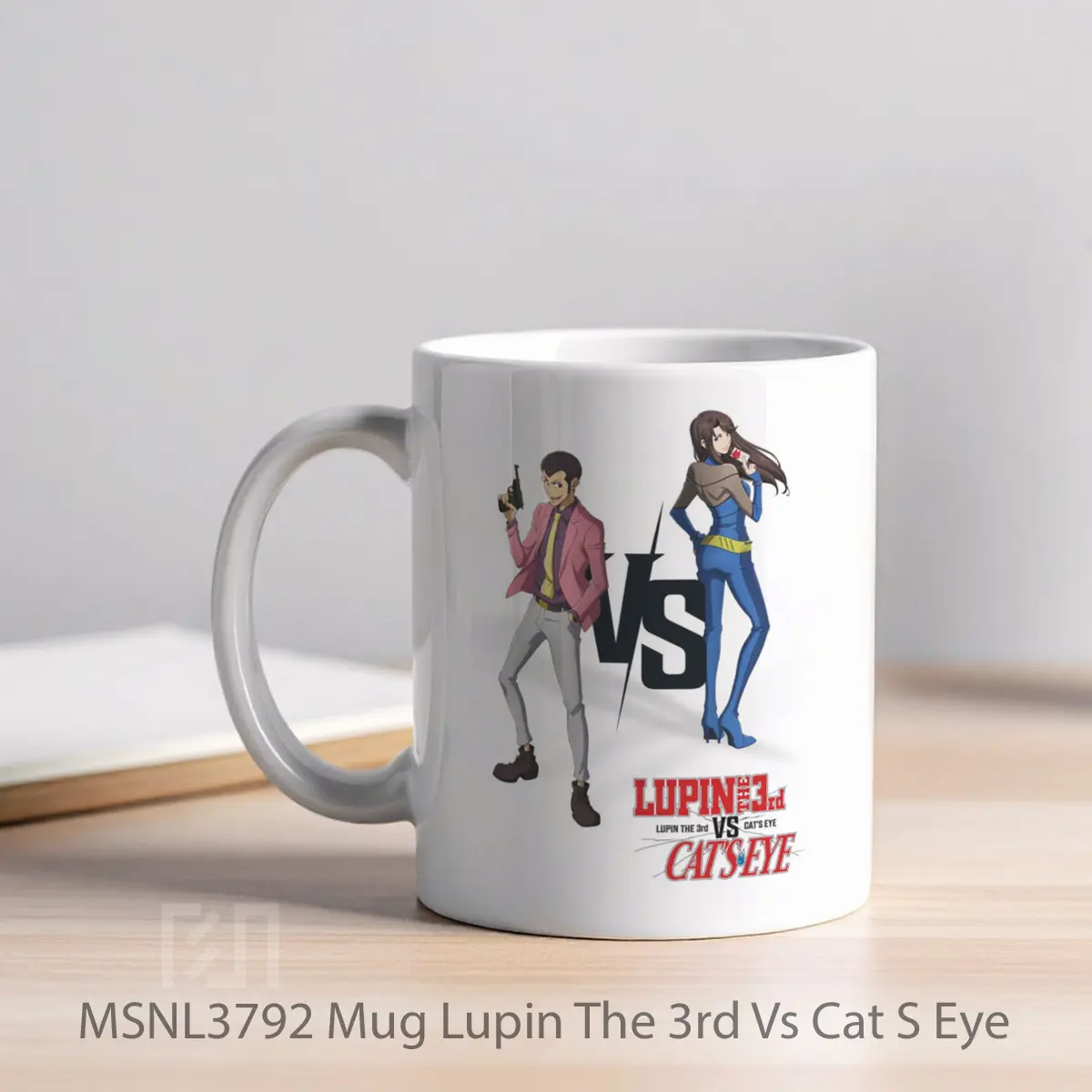 Mug Lupin The 3rd Vs Cat S Eye Gelas Keramik Tema Film MSNL3792 - Tampak Kiri