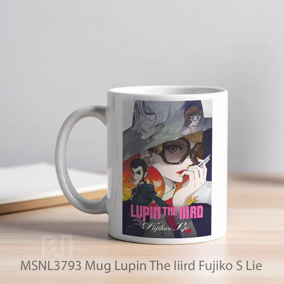 Mug Lupin The Iiird Fujiko S Lie Gelas Keramik Tema Film MSNL3793 - Tampak Kiri