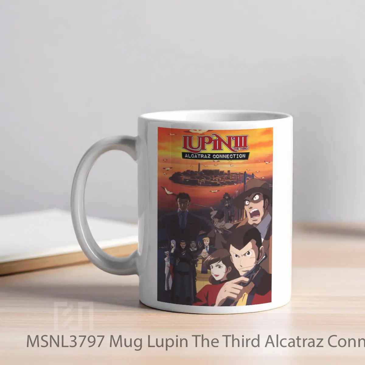 Mug Lupin The Third Alcatraz Connection Gelas Keramik Tema Film MSNL3797 - Tampak Kiri