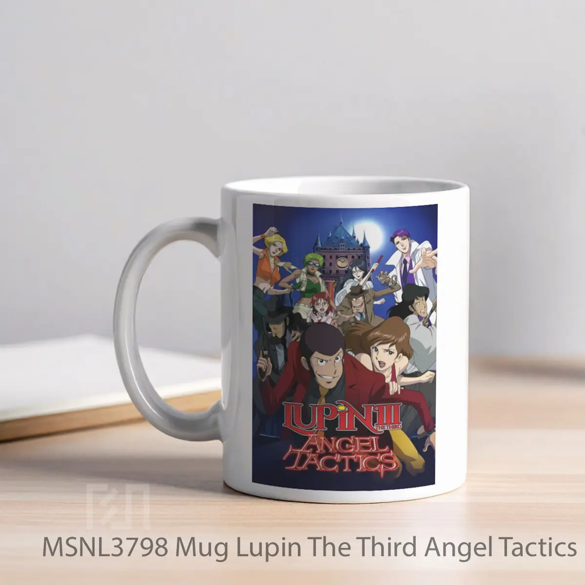 Mug Lupin The Third Angel Tactics Gelas Keramik Tema Film MSNL3798 - Tampak Kiri
