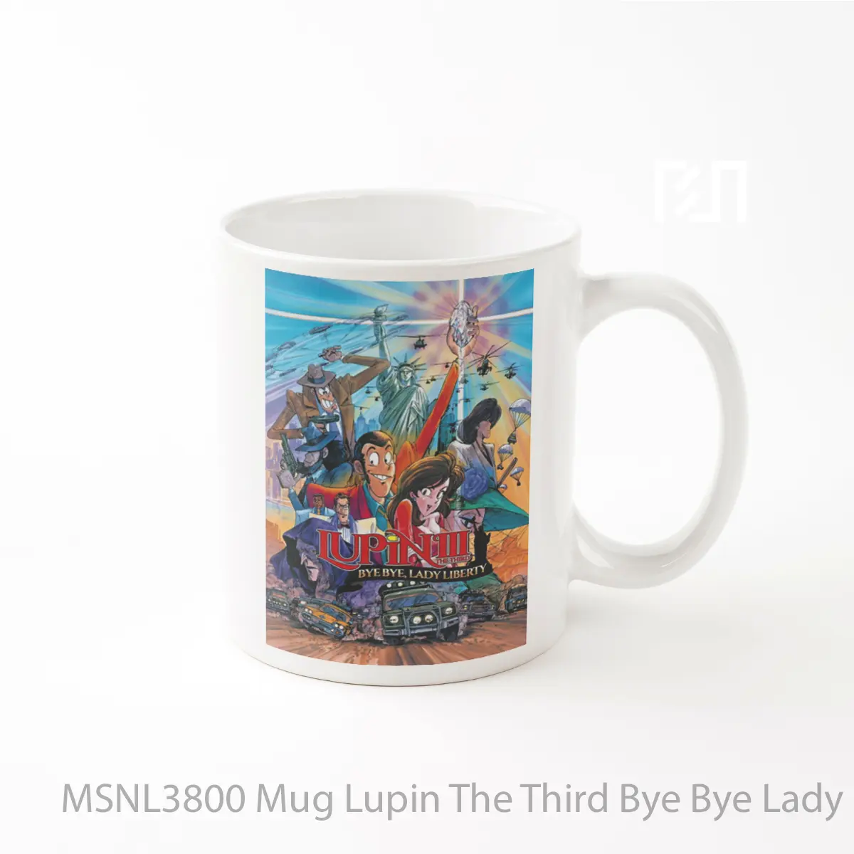 Mug Lupin The Third Bye Bye Lady Liberty Gelas Keramik Tema Film MSNL3800