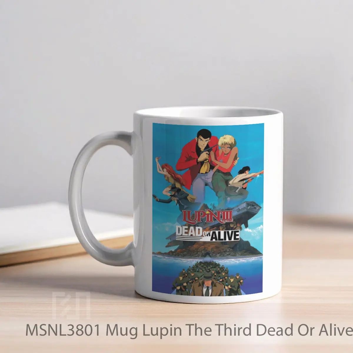 Mug Lupin The Third Dead Or Alive Gelas Keramik Tema Film MSNL3801 - Tampak Kiri