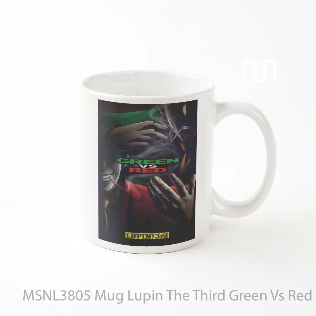 Mug Lupin The Third Green Vs Red Gelas Keramik Tema Film MSNL3805