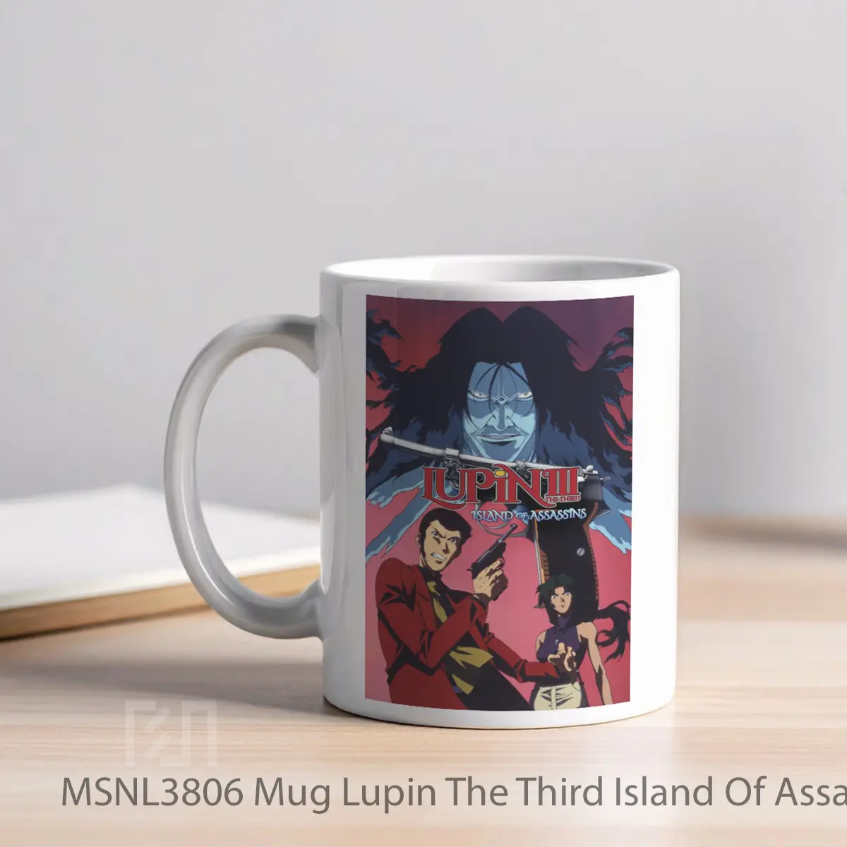 Mug Lupin The Third Island Of Assassins Gelas Keramik Tema Film MSNL3806 - Tampak Kiri