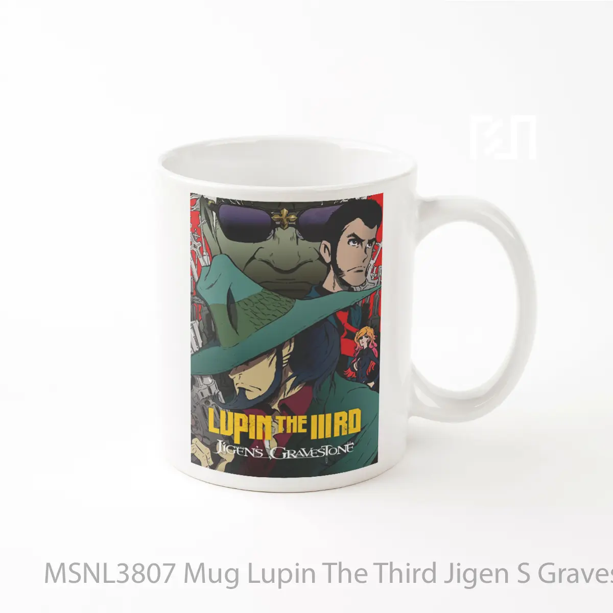 Mug Lupin The Third Jigen S Gravestone Gelas Keramik Tema Film MSNL3807