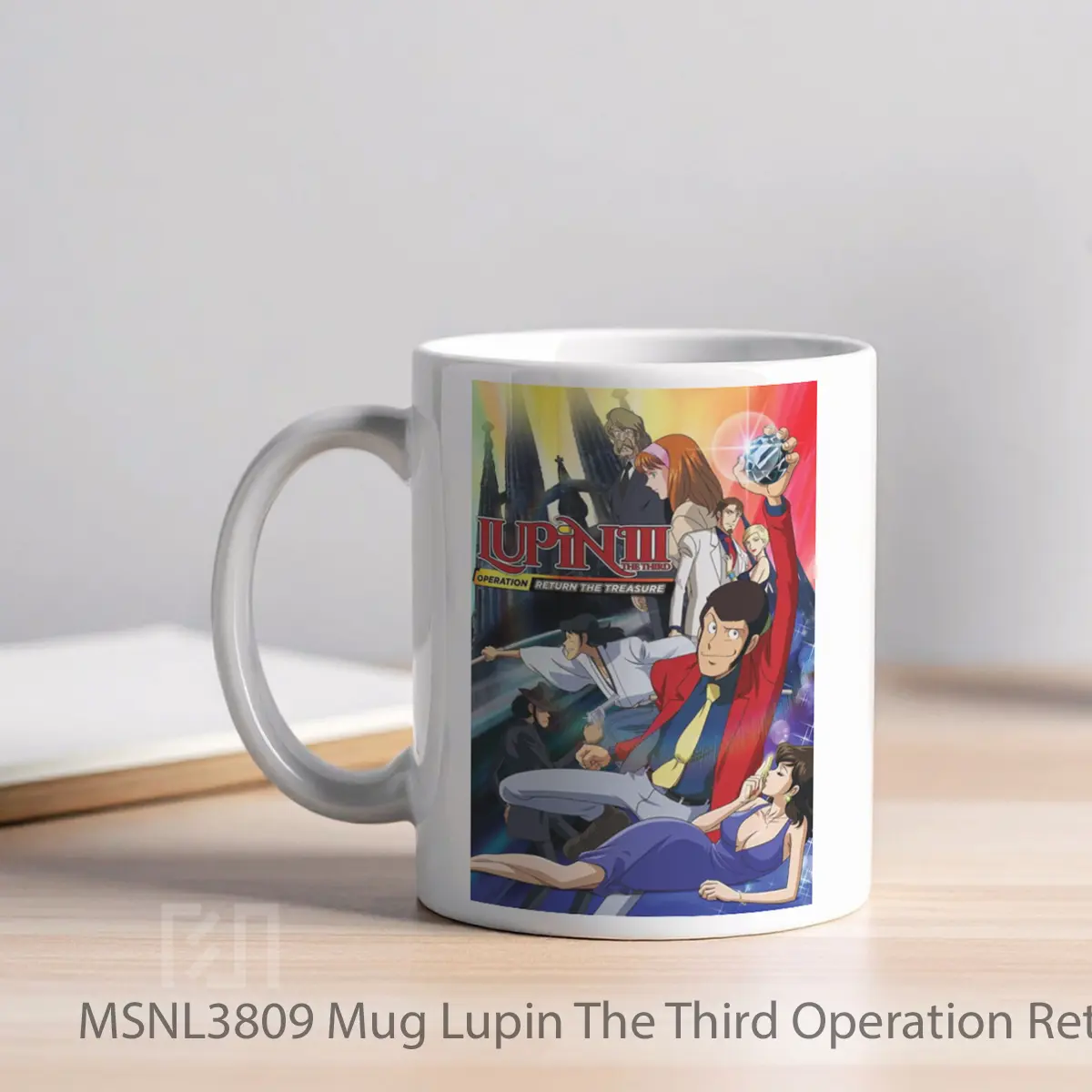 Mug Lupin The Third Operation Return The Treasure Gelas Keramik Tema Film MSNL3809 - Tampak Kiri