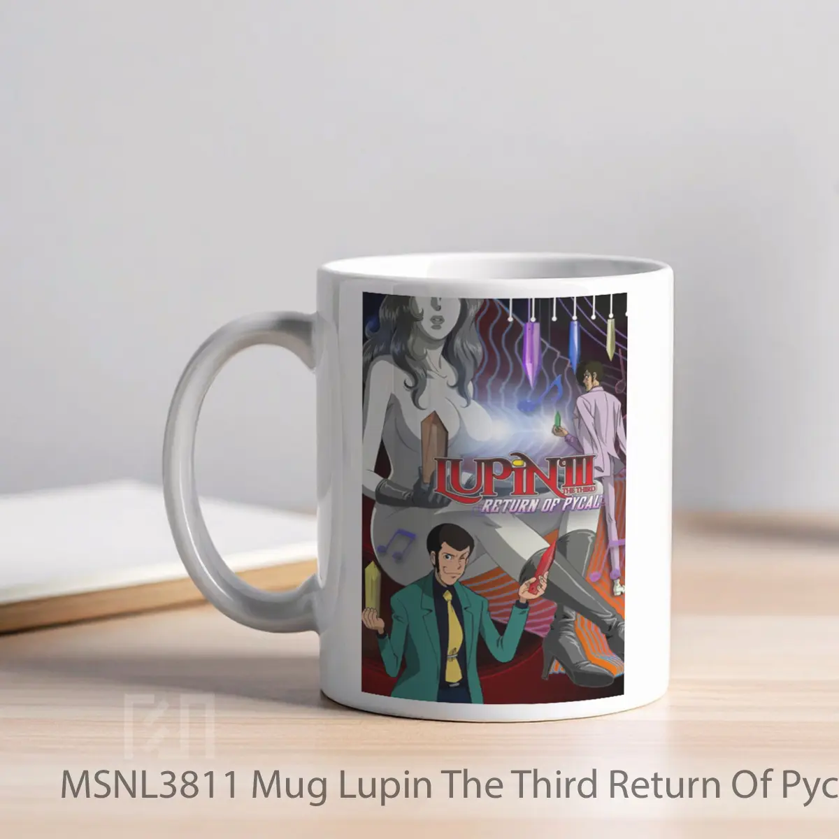 Mug Lupin The Third Return Of Pycal Gelas Keramik Tema Film MSNL3811 - Tampak Kiri