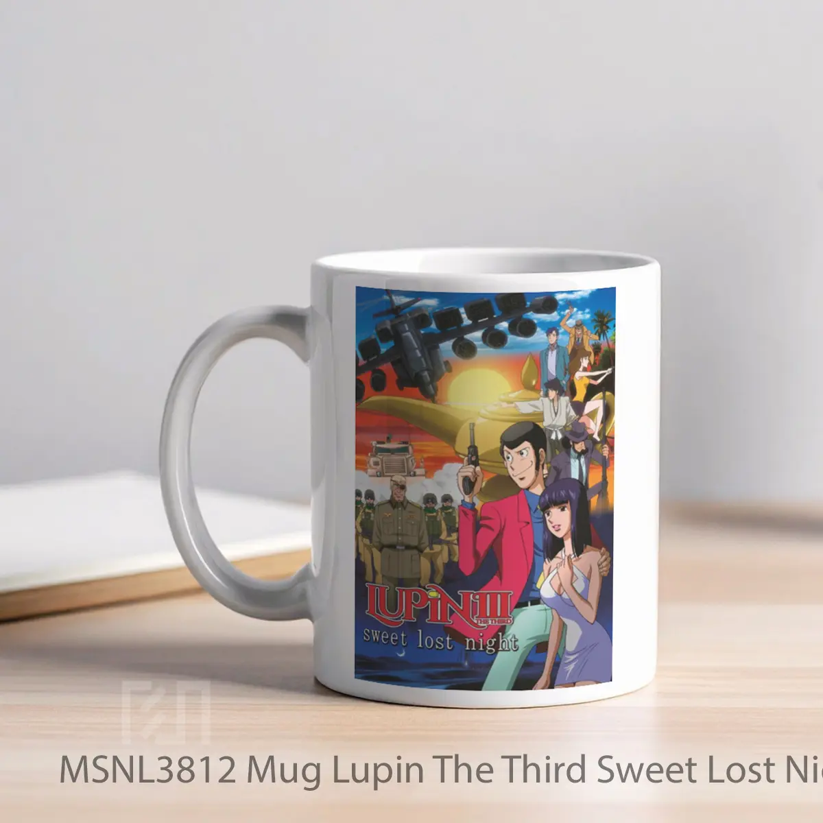 Mug Lupin The Third Sweet Lost Night Gelas Keramik Tema Film MSNL3812 - Tampak Kiri