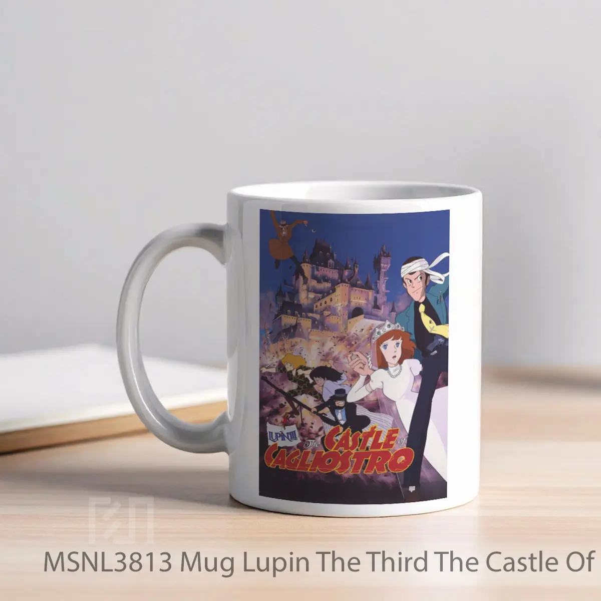 Mug Lupin The Third The Castle Of Cagliostro Gelas Keramik Tema Film MSNL3813 - Tampak Kiri