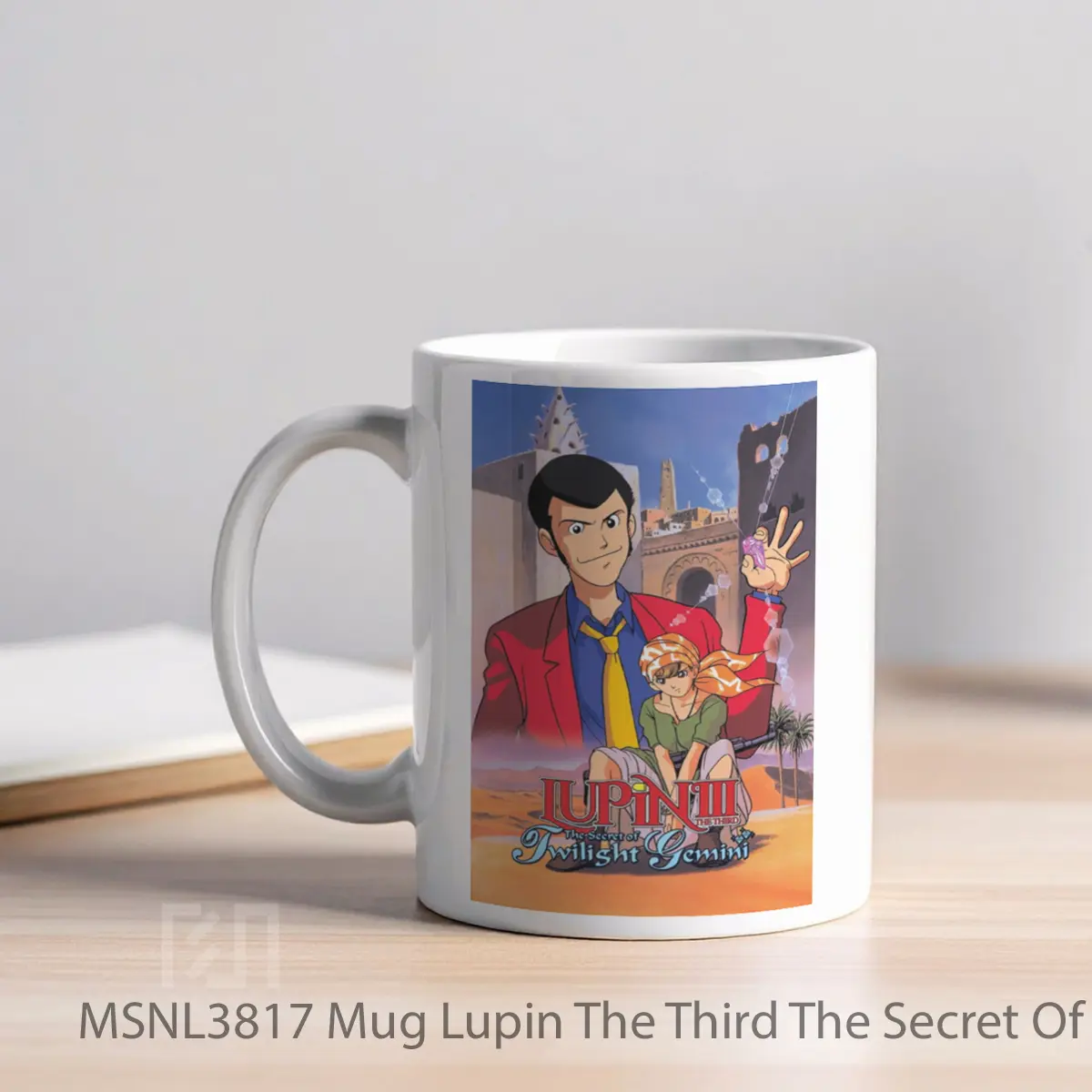 Mug Lupin The Third The Secret Of Twilight Gemini Gelas Keramik Tema Film MSNL3817 - Tampak Kiri