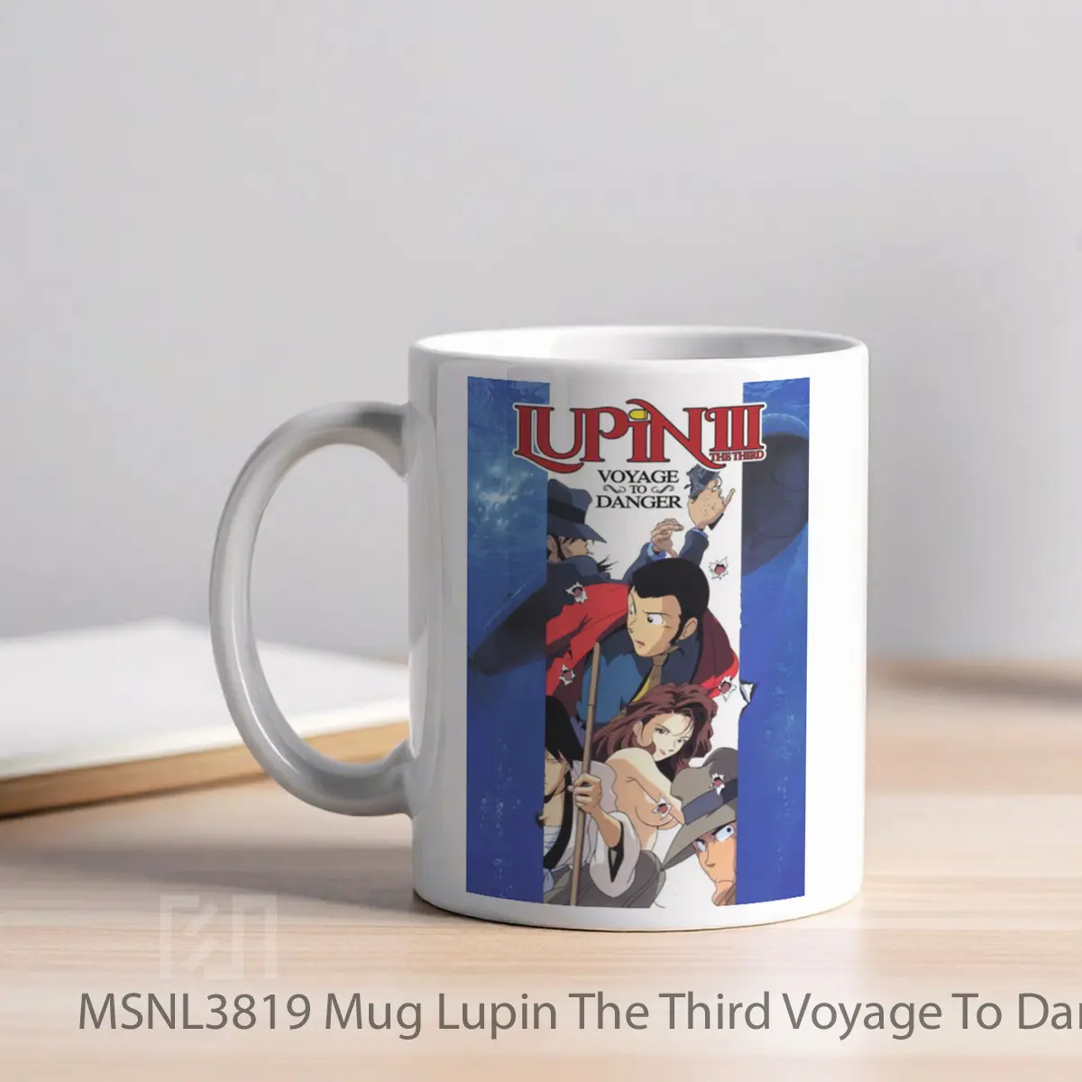 Mug Lupin The Third Voyage To Danger Gelas Keramik Tema Film MSNL3819 - Tampak Kiri