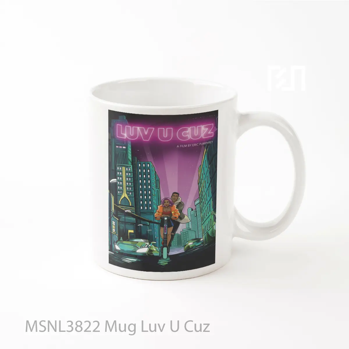 Mug Keramik Premium SNI - Mug Luv U Cuz Gelas Keramik Tema Film MSNL3822