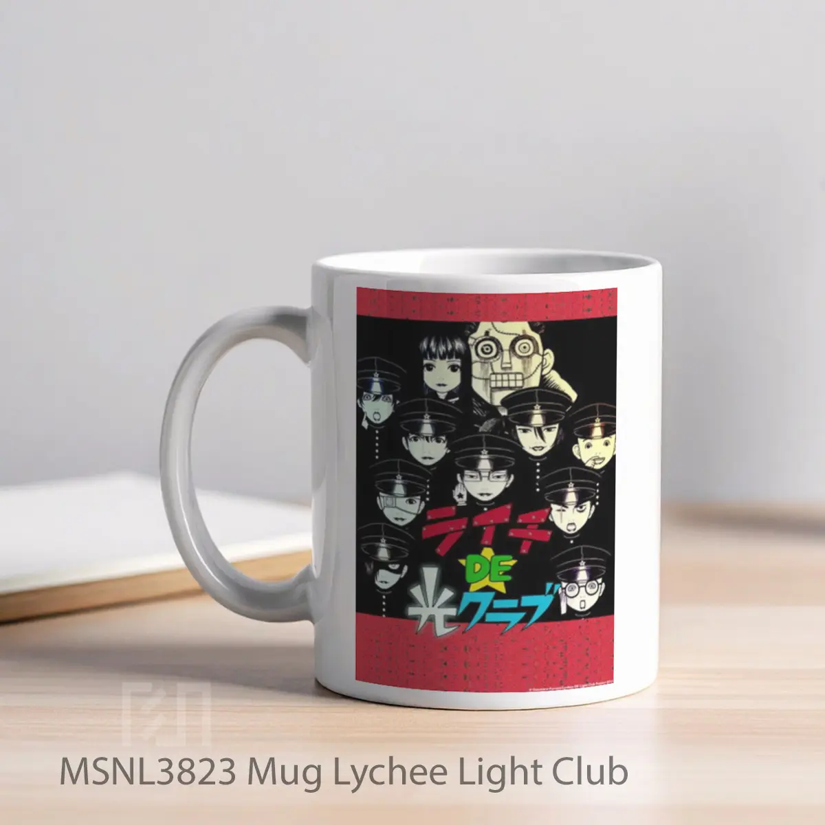 Mug Lychee Light Club Gelas Keramik Tema Film MSNL3823 - Tampak Kiri