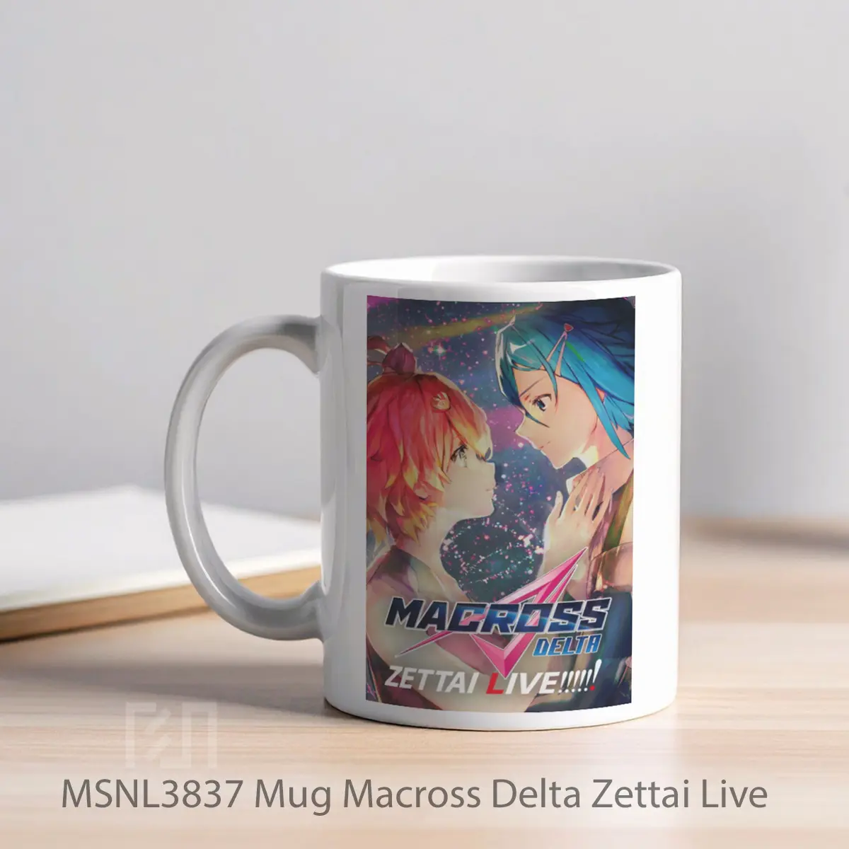 Mug Macross Delta Zettai Live Gelas Keramik Tema Film MSNL3837 - Tampak Kiri