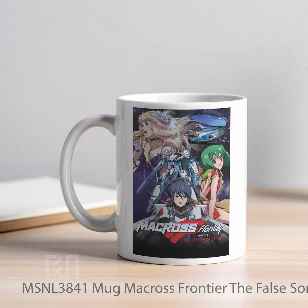 Mug Macross Frontier The False Songstress Gelas Keramik Tema Film MSNL3841 - Tampak Kiri