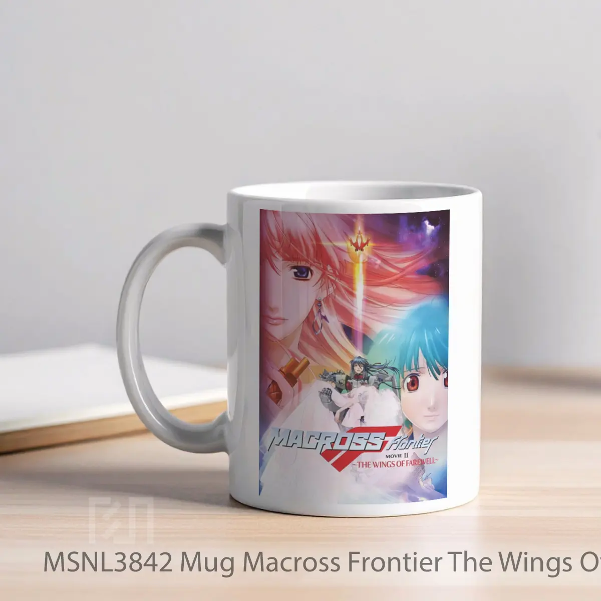 Mug Macross Frontier The Wings Of Farewell Gelas Keramik Tema Film MSNL3842 - Tampak Kiri