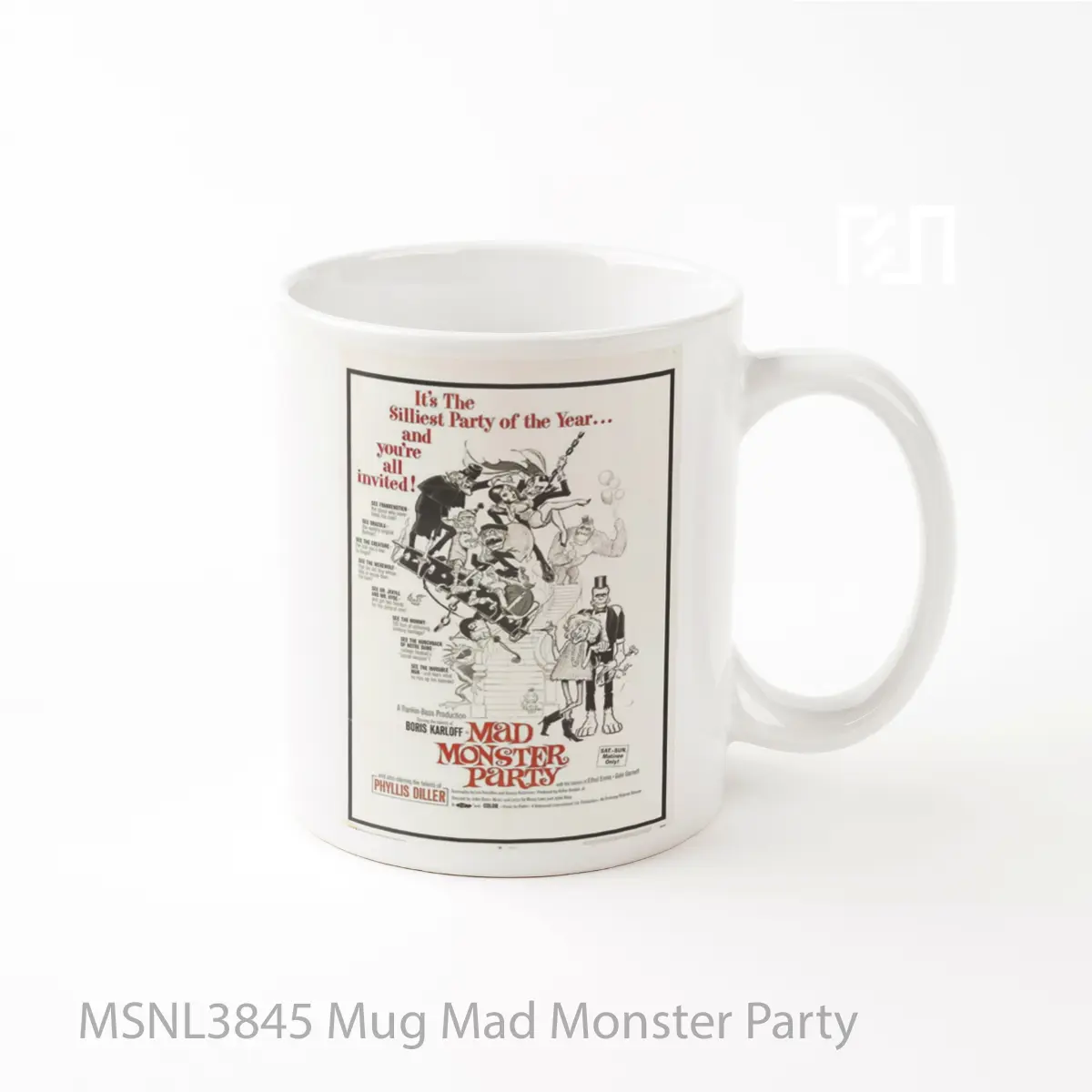 Mug Mad Monster Party Gelas Keramik Tema Film MSNL3845