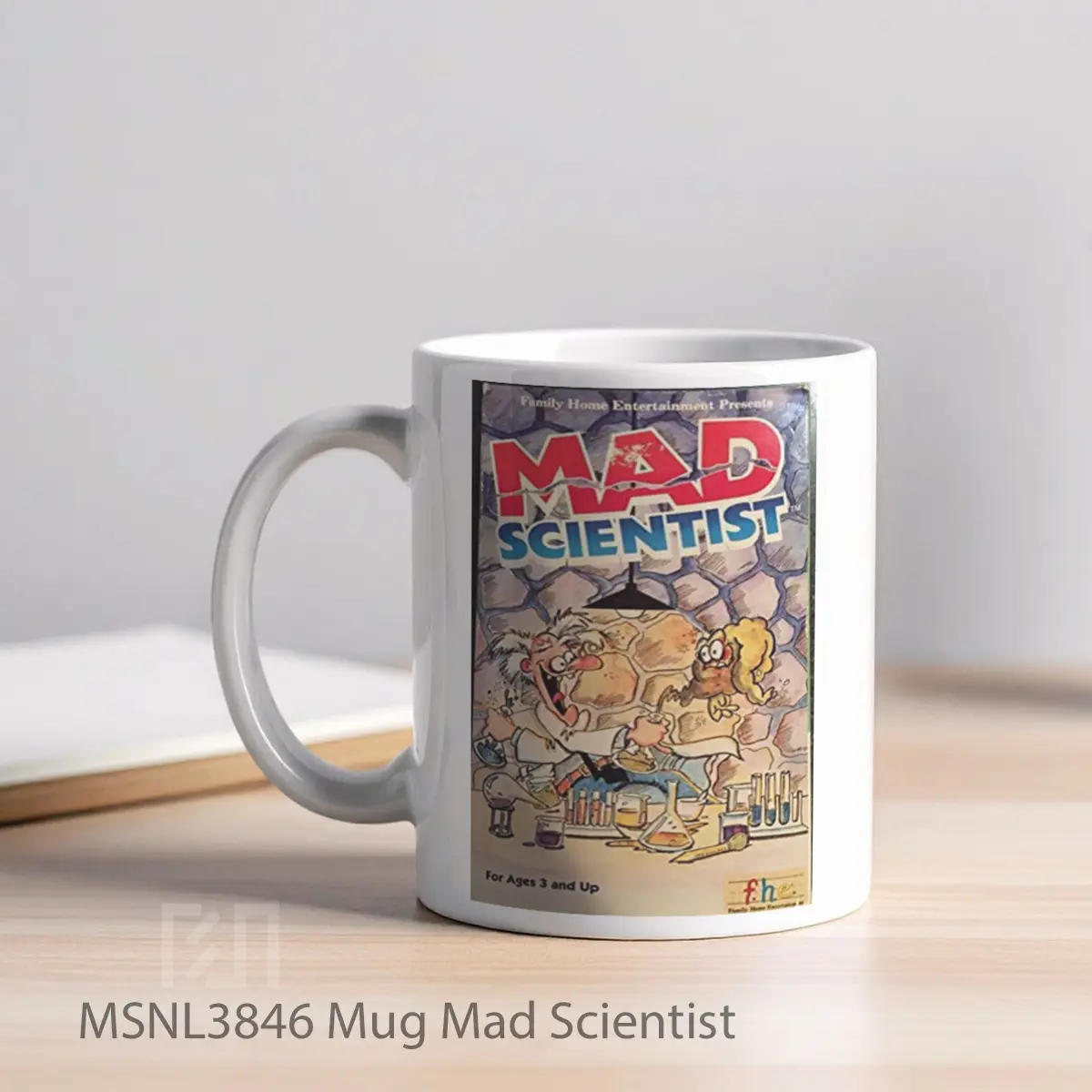 Mug Mad Scientist Gelas Keramik Tema Film MSNL3846 - Tampak Kiri