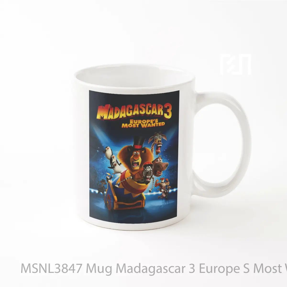 Mug Madagascar 3 Europe S Most Wanted Gelas Keramik Tema Film MSNL3847