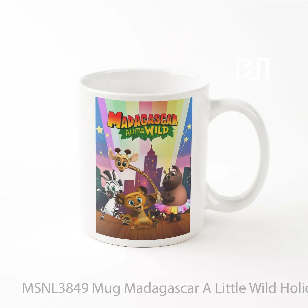 Mug Madagascar A Little Wild Holiday Goose Chase Gelas Keramik Tema Film MSNL3849