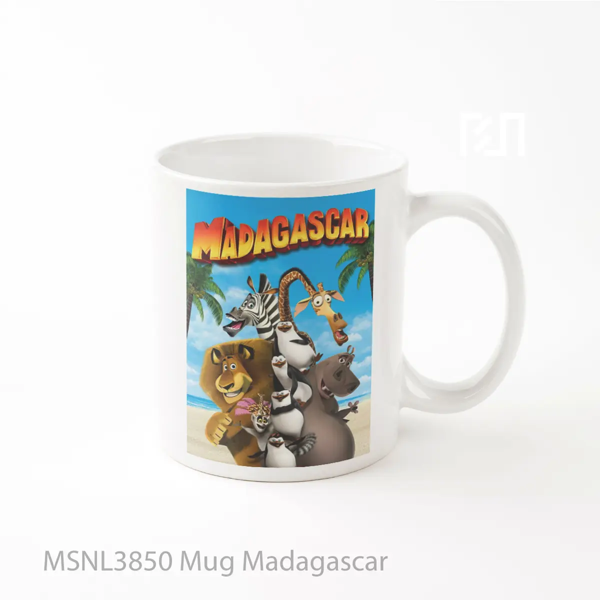 Mug Madagascar Gelas Keramik Tema Film MSNL3850
