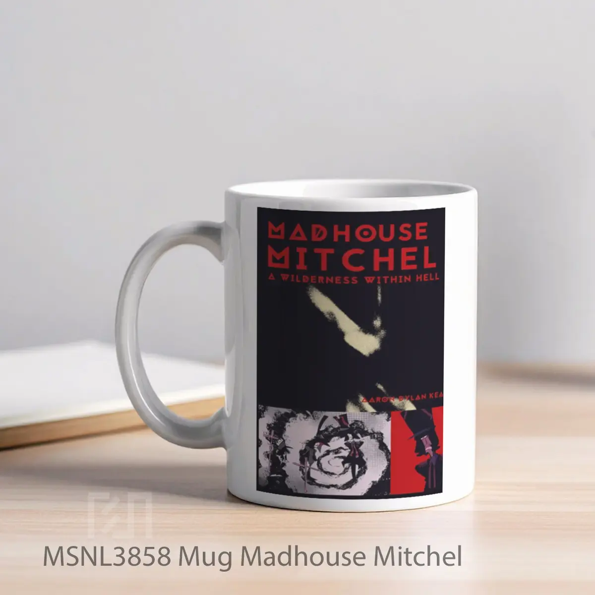 Mug Madhouse Mitchel Gelas Keramik Tema Film MSNL3858 - Tampak Kiri