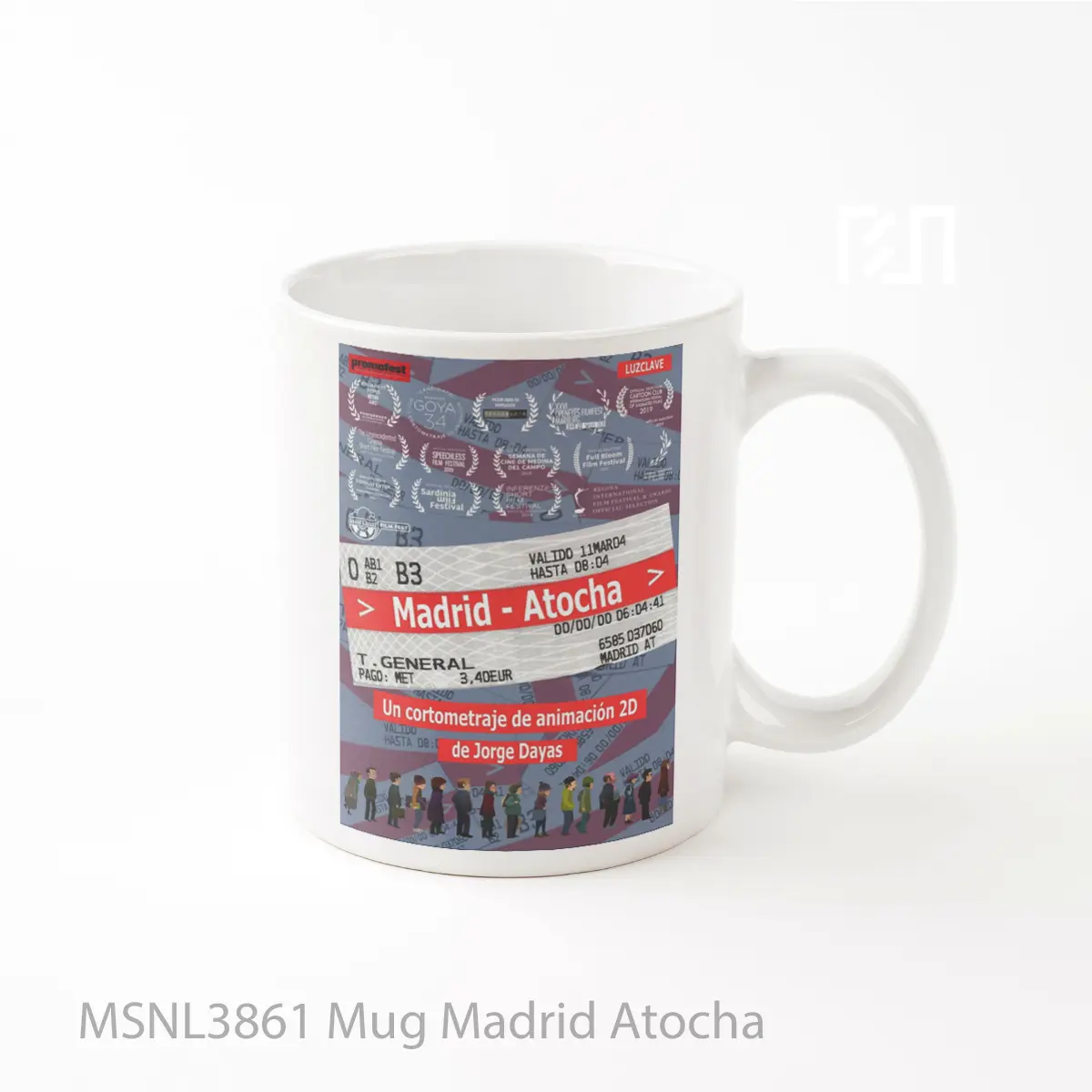 Mug Madrid Atocha Gelas Keramik Tema Film MSNL3861
