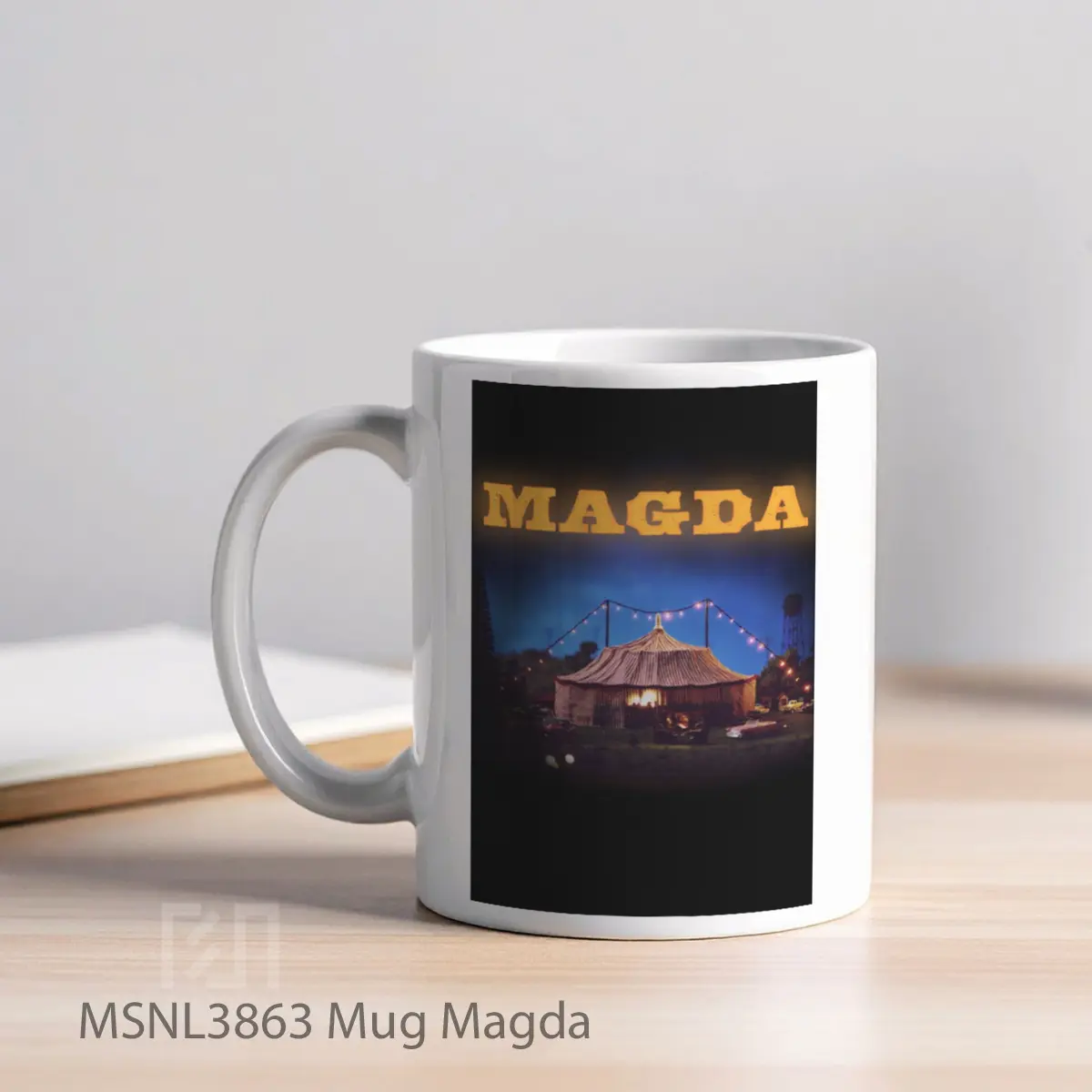 Mug Magda Gelas Keramik Tema Film MSNL3863 - Tampak Kiri