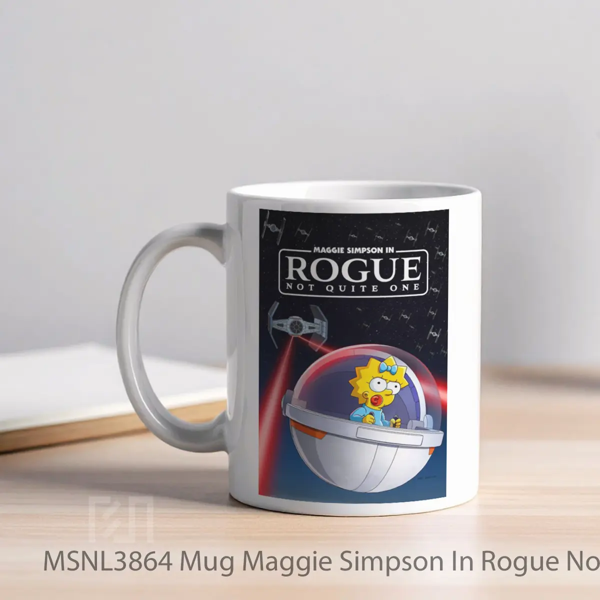 Mug Maggie Simpson In Rogue Not Quite One Gelas Keramik Tema Film MSNL3864 - Tampak Kiri
