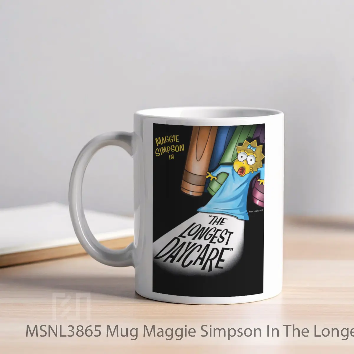 Mug Maggie Simpson In The Longest Daycare Gelas Keramik Tema Film MSNL3865 - Tampak Kiri