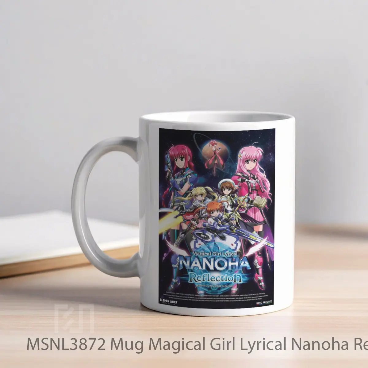 Mug Magical Girl Lyrical Nanoha Reflection Gelas Keramik Tema Film MSNL3872 - Tampak Kiri