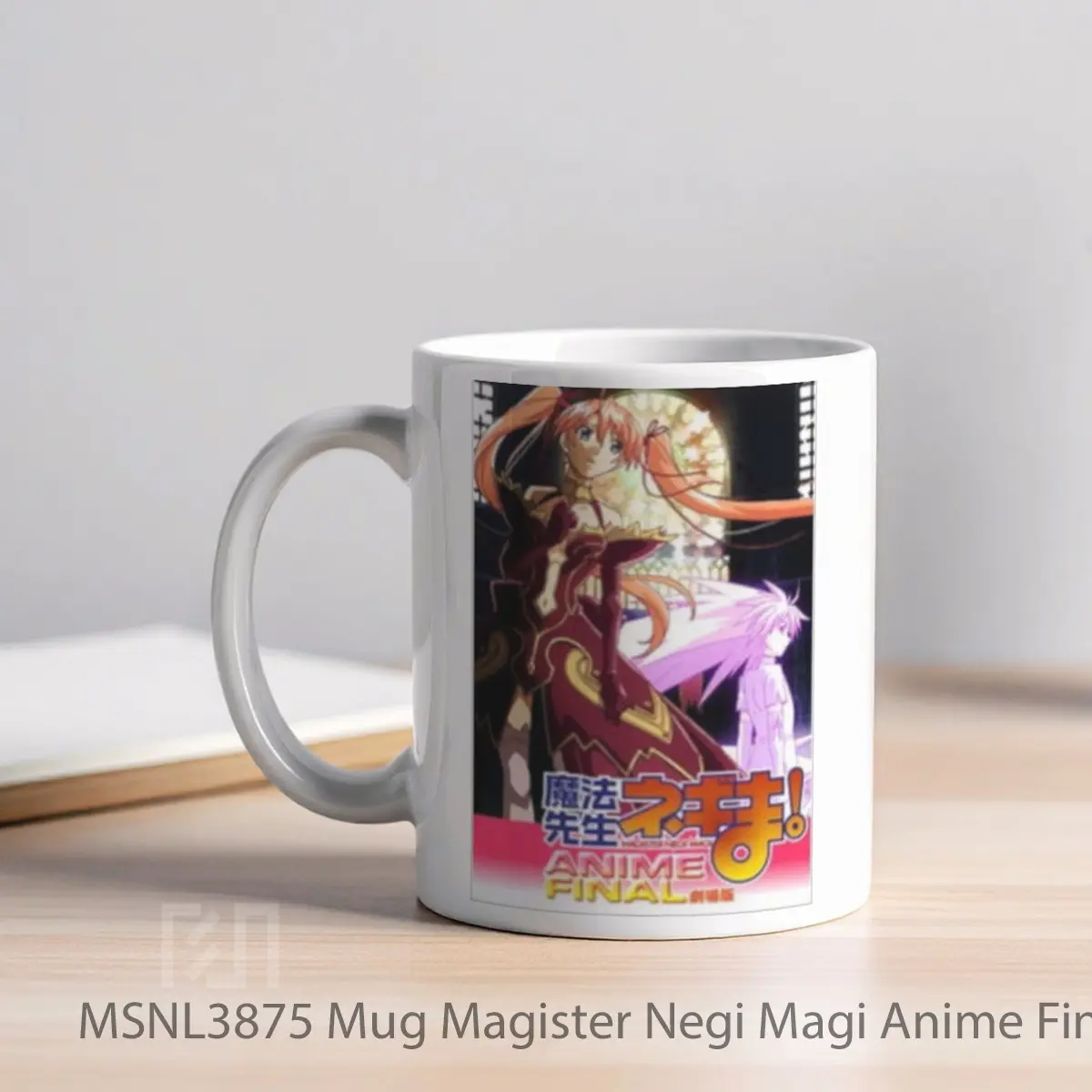 Mug Magister Negi Magi Anime Final Gelas Keramik Tema Film MSNL3875 - Tampak Kiri