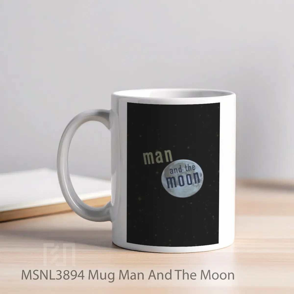 Mug Man And The Moon Gelas Keramik Tema Film MSNL3894 - Tampak Kiri