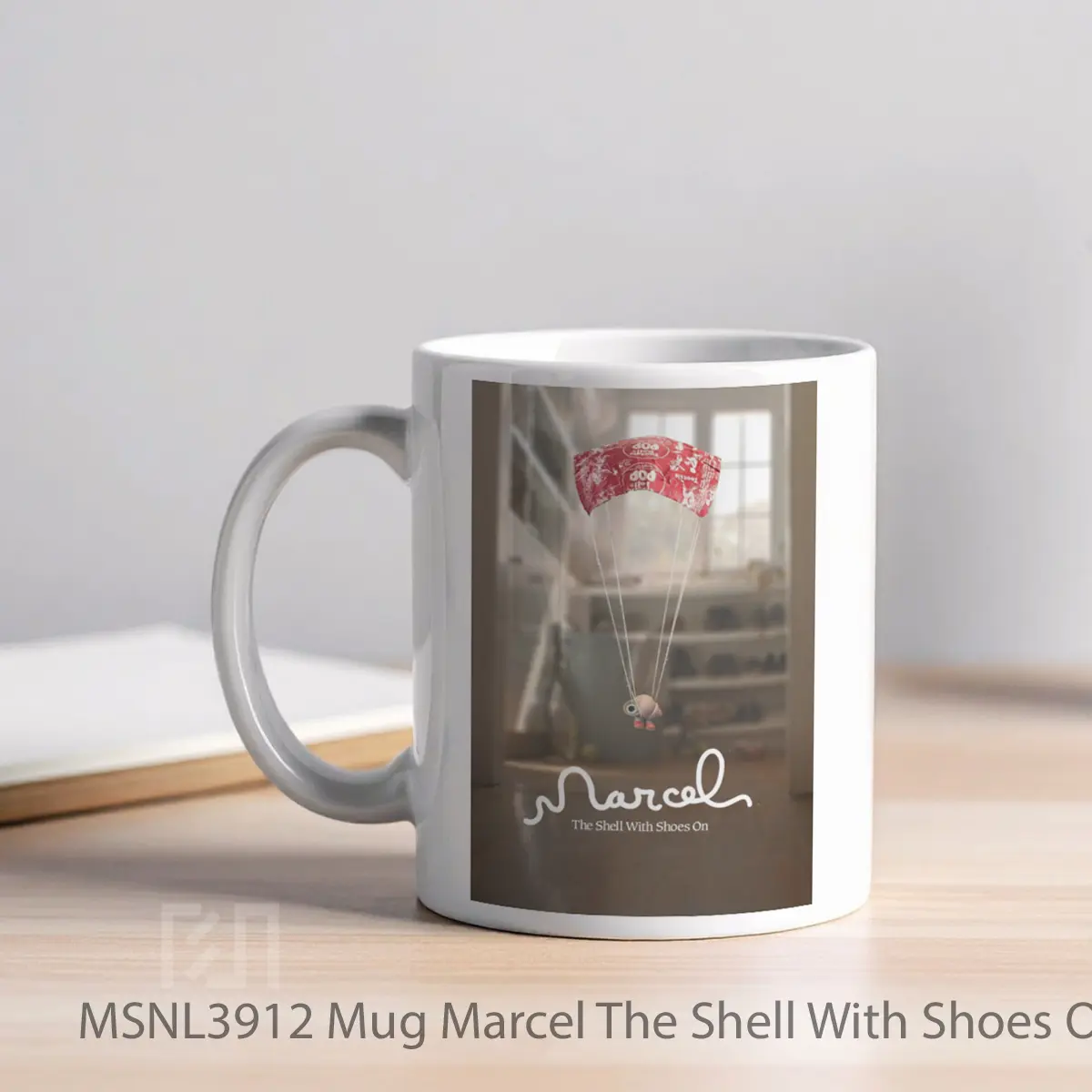 Mug Marcel The Shell With Shoes On V1 Gelas Keramik Tema Film MSNL3912 - Tampak Kiri