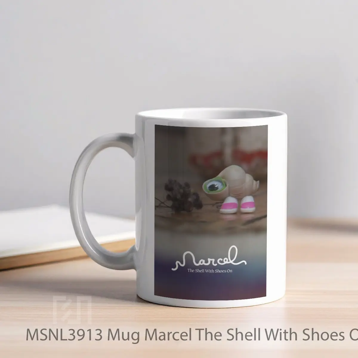 Mug Marcel The Shell With Shoes On V2 Gelas Keramik Tema Film MSNL3913 - Tampak Kiri