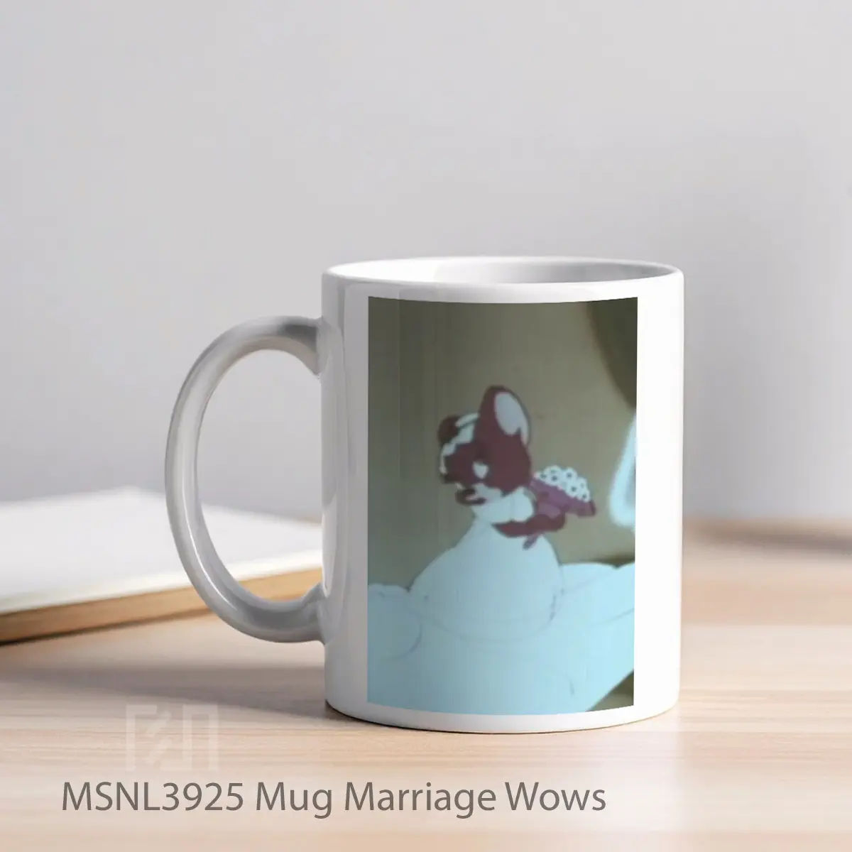 Mug Marriage Wows Gelas Keramik Tema Film MSNL3925 - Tampak Kiri