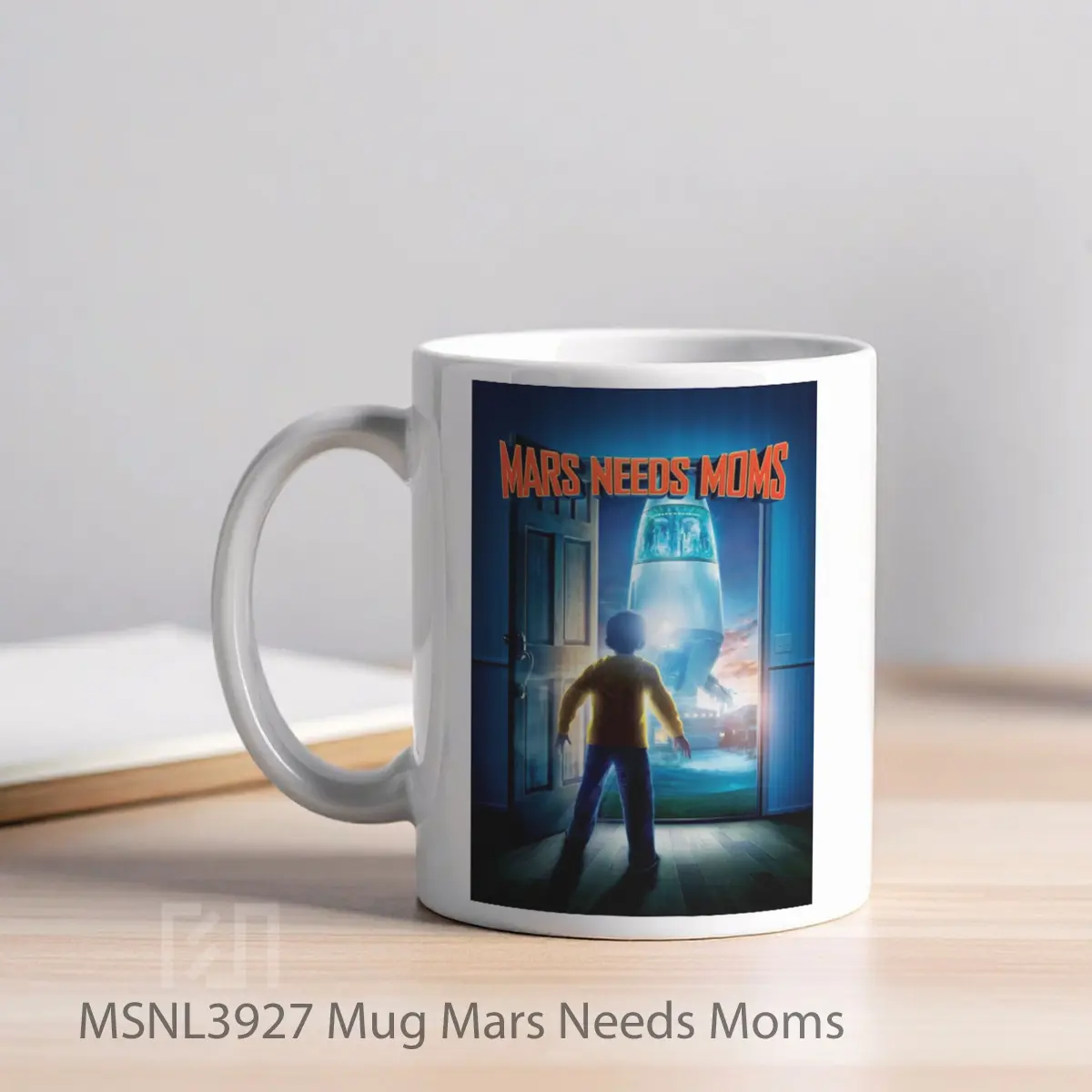 Mug Mars Needs Moms Gelas Keramik Tema Film MSNL3927 - Tampak Kiri
