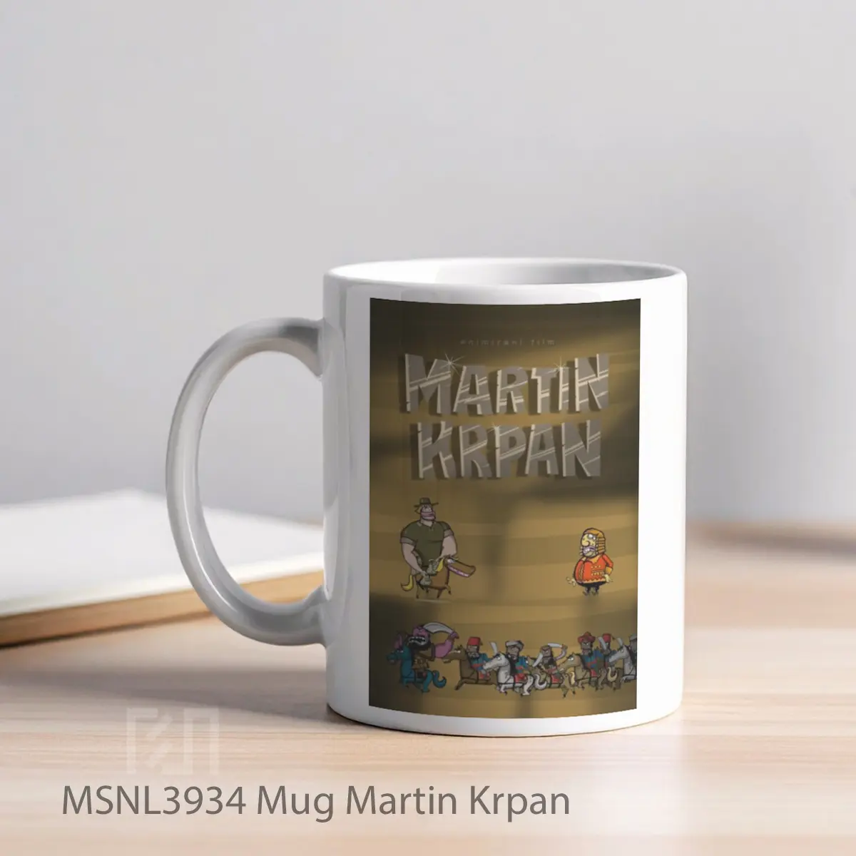 Mug Martin Krpan Gelas Keramik Tema Film MSNL3934 - Tampak Kiri