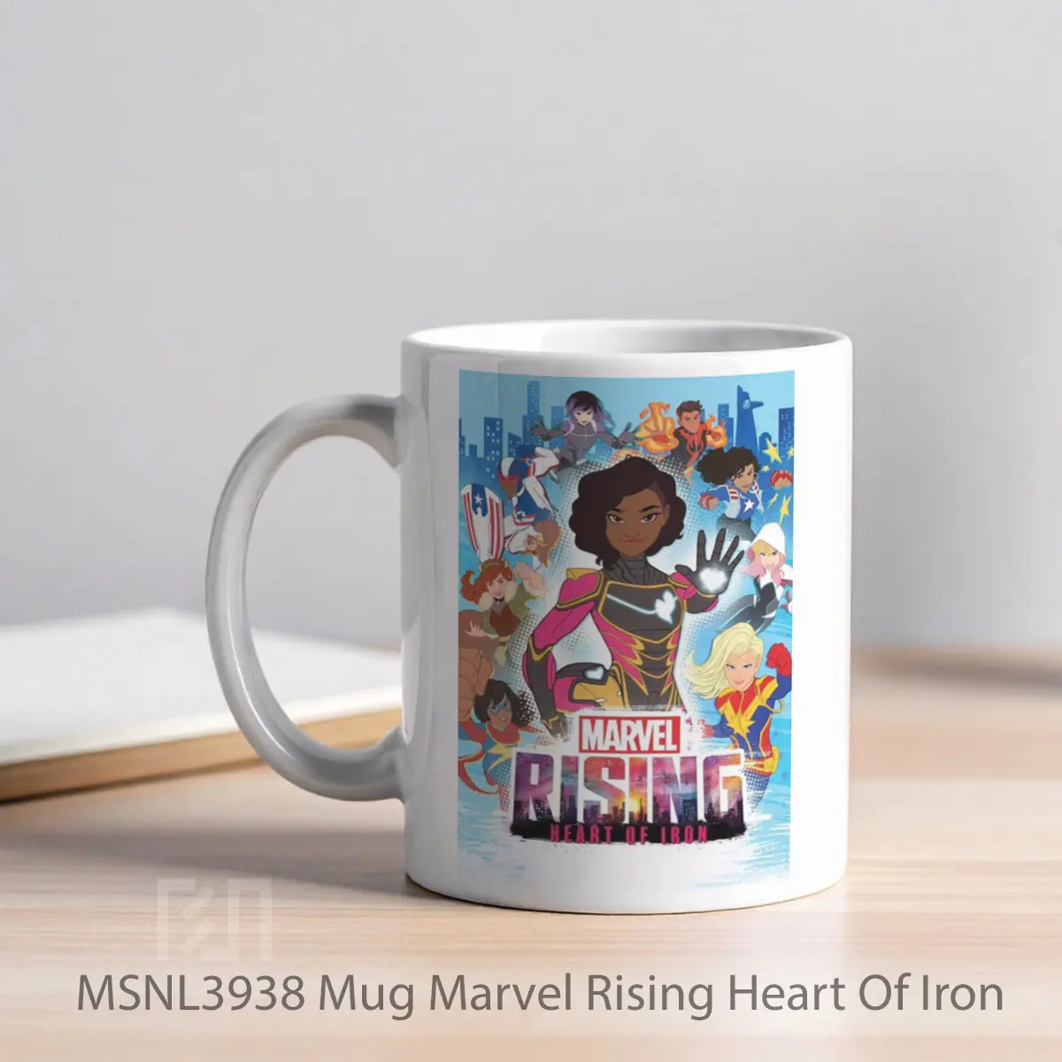 Mug Marvel Rising Heart Of Iron Gelas Keramik Tema Film MSNL3938 - Tampak Kiri